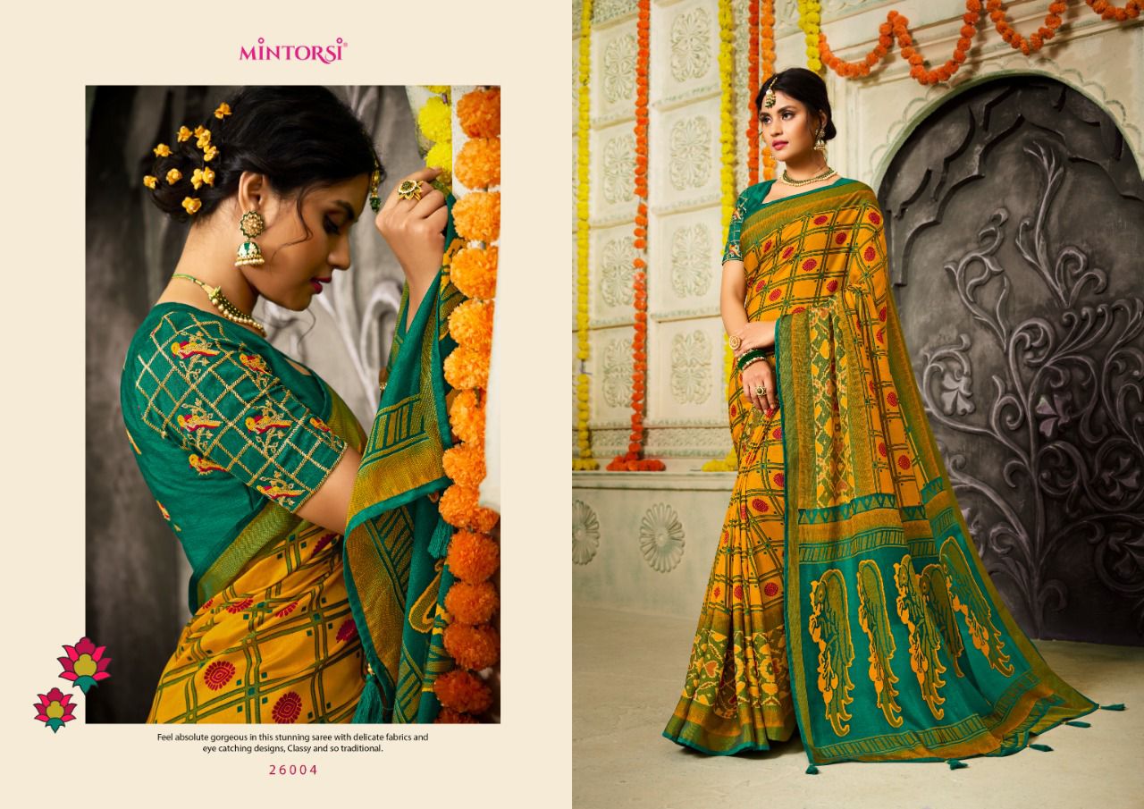 Karma By Mintorsi 26001-26012 Designer Sarees Catalog